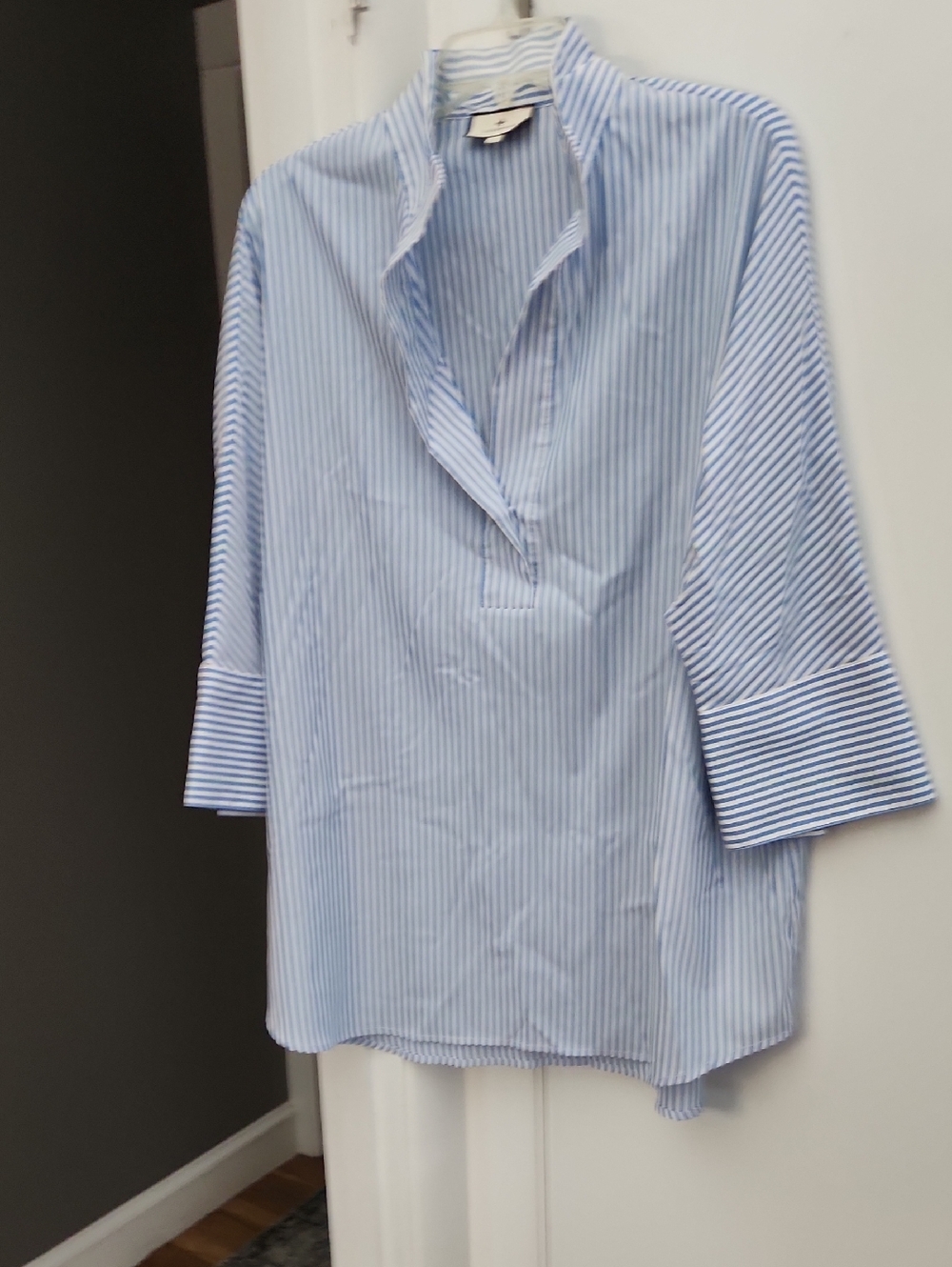 Tuckernuck Light Blue & White Striped Button-Up